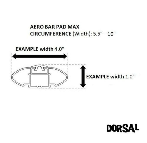 DORSAL Aero Rack Pads 34" Car Crossbar Roof Surfboard Kayak SUP